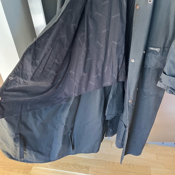 Black Long Raincoat - Picture 8 of 10